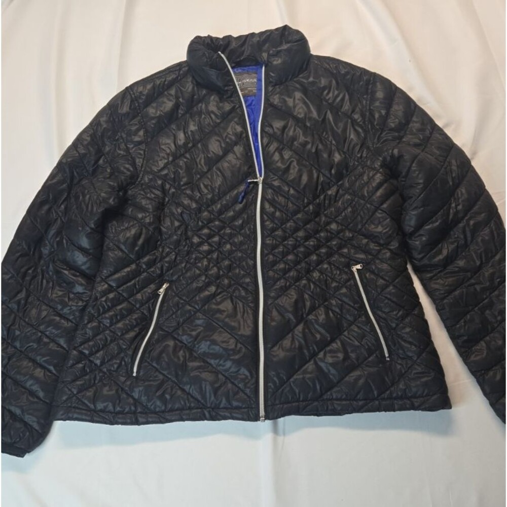 Tek Gear Puffer Jacket Womens Quilted Coat XXL Black Minimalist Windbreaker